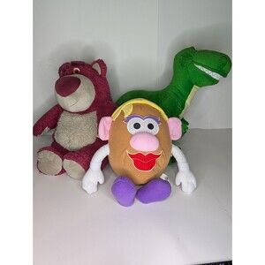 Bundle Disney Pixar Toy Story Rex  Lotso & Mrs Potato Large Plush Dinosaur Bear
